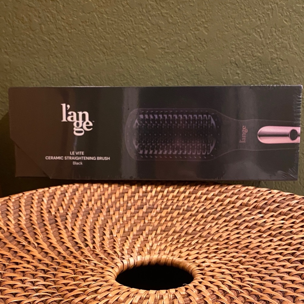 Lange Le Vite Ceramic Straightening Brush - Sleek Black